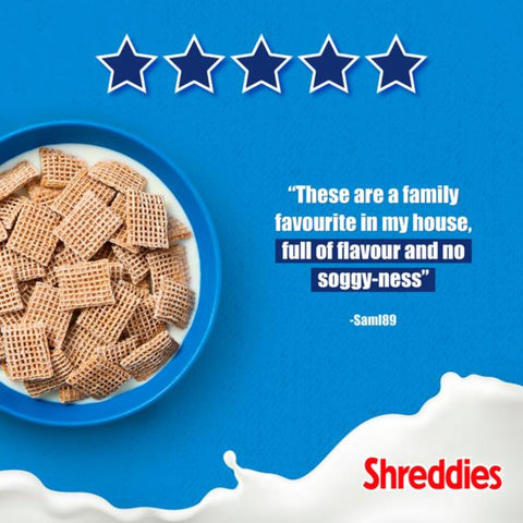 Nestle Shreddies Frosted - always crunchy whole grain topped breakfast cereal