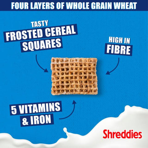 Nestle Shreddies Frosted - always crunchy whole grain topped breakfast cereal