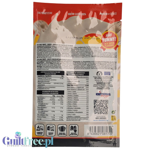BIG® Only Whey Zero Minidona White Choco 30g - Lacprodan WPC protein supplement with white chocolate.