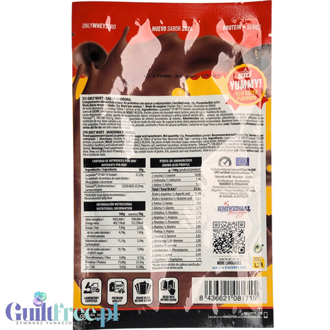 BIG® Only Whey Zero Minidona 30g - Lacprodan WPC protein nutrient with dunut flavor with chocolate.