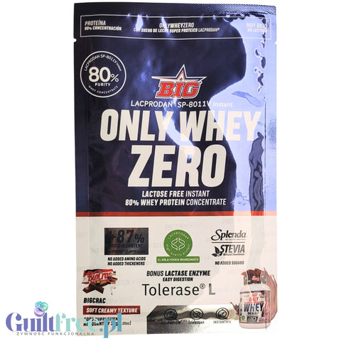 BIG® Only Whey Zero BigCrac 30g - Lacprodan WPC protein supplement in chocolate wafer flavor