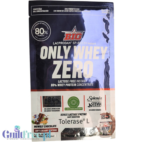 BIG® Only Whey Zero Mowgly Chocolate 30g - Lacprodan WPC nutrition, Chocolate & Buttery Biscuit flavor