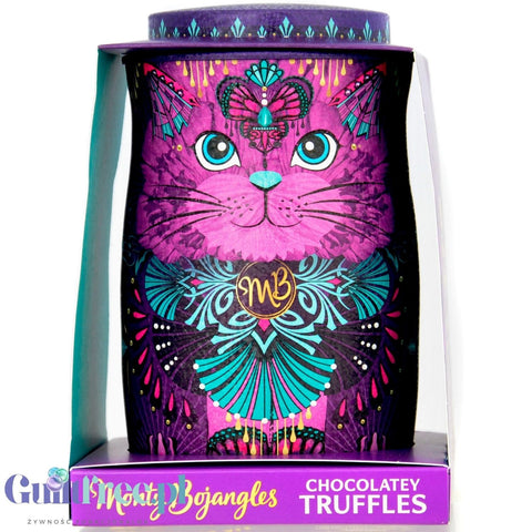 Monty Bojangles Chocolatey Truffles Violet Rebel (CHET MEAL) obłędne luksusowe praliny w zjawiskowej kociej puszce