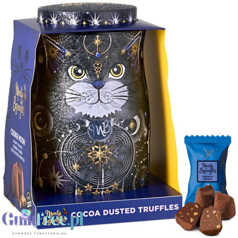 Monty Bojangles Cookie Moon Truffles (CHET MEAL) obłędne luksusowe praliny w zjawiskowej kociej puszce
