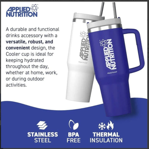 Applied Nutrition Cooler Cup 1200ml White - kubek termiczny ze stali nierdzewnej Stanley