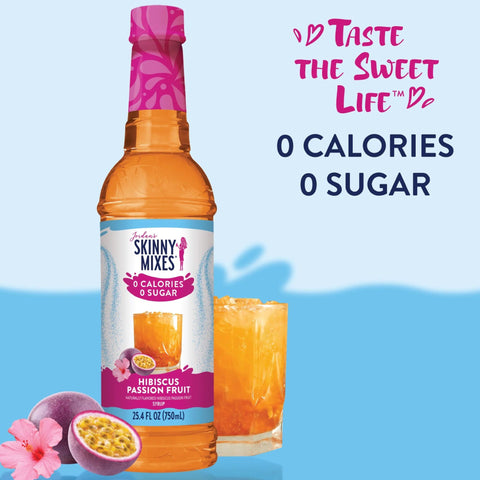 Jordan's Skinny Syrups Hibiscus Passion Fruit syrop zero kalorii (smak Hibiskus & Marakuja)
