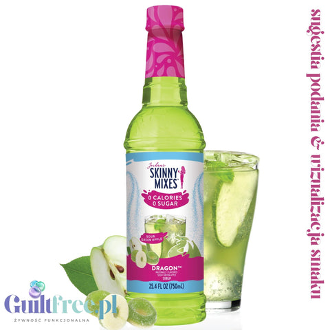 Jordan's Skinny Syrups Dragon™ Sour Green Apple - coffee and dessert syrup, sugar and calorie free (Sour Green Apple)