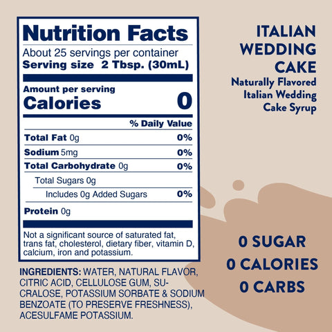 Jordan's Skinny Syrups Italian Weeding Cake - syrop zero kalorii o smaku Tortu z Kremem