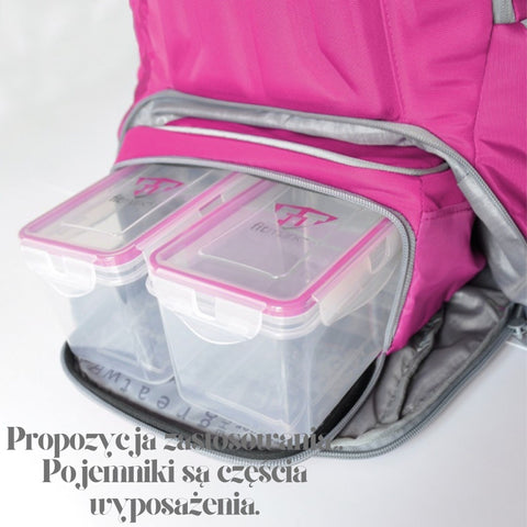 Fitmark™ The Envoy Backpack - plecak sportowy z przegrodą na posiłki, Pink