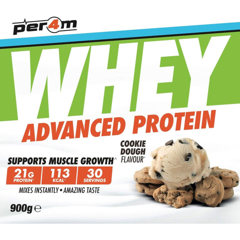 Per4m Whey Advanced Protein Cookie Dough 900g - dense protein nutrient WPC, WPI & MPC.