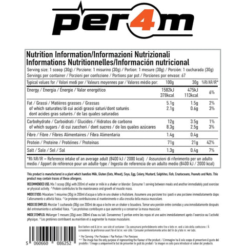 Per4m Whey Advanced Protein Cookie Dough 900g - dense protein nutrient WPC, WPI & MPC.