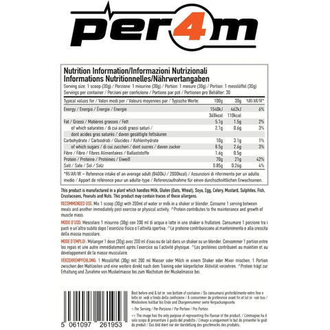 Per4m Whey Advanced Protein Pumpkin Spiced Latte 900g - a nutrient dense protein supplement WPC, WPI & MPC.