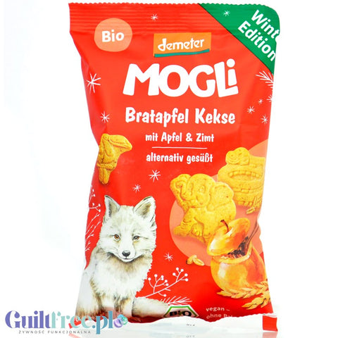 Demeter Mogli Bio Bratapfel Kekse Winter Edition - vegan bio cookies flavored with baked apple and cinnamon.