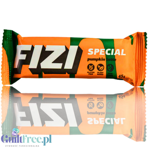 FIZI Special Pumpkin Latte - vegan gluten-free pumpkin and cinnamon bar with no sugar.