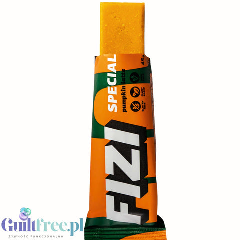 FIZI Special Pumpkin Latte - vegan gluten-free pumpkin and cinnamon bar with no sugar.