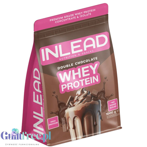 Inlead Whey Protein Double Chocolate 1kg - czekoladowa odżywka białkowa WPC WPI
