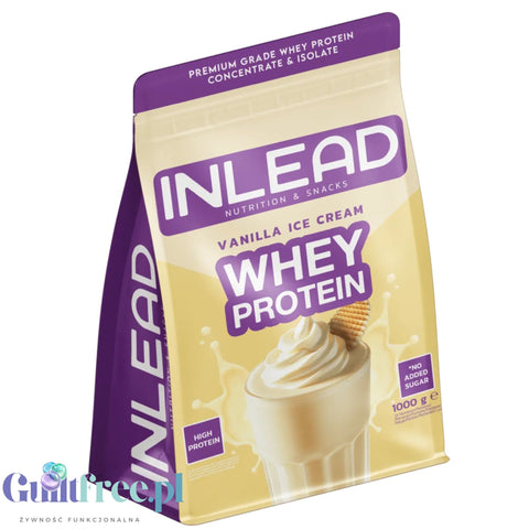 Inlead Whey Protein Vanilla Ice Cream 1kg - waniliowa odżywka białkowa WPC WPI