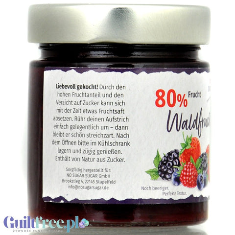 Sukrin Forrest Fruit, sugar free jam with stevia, 80% fruits