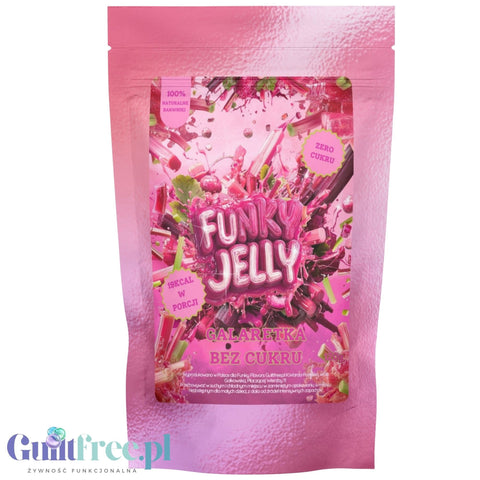Funky Jelly Rhubarb x 15 servings - sugar free low calorie sour jelly 19kcal