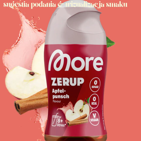 More Nutrition Zerup Apple Punch na 8L - skoncentrowany syrop do wody bez cukru i kalorii