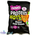 Novo Foods Protein Hots Kickin' Sour Cream - pikantne chrupki proteinowe o smaku śmietanki 50% mniej tłuszczu