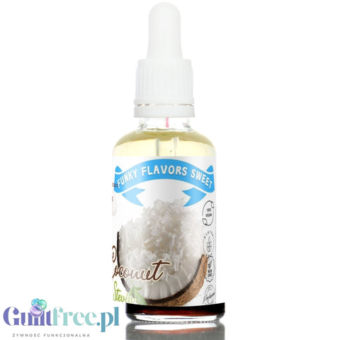 Funky Flavors Sweet Coconut Stevia - kokoswe kropelki słodzące bez cukru i kalorii ze stewią