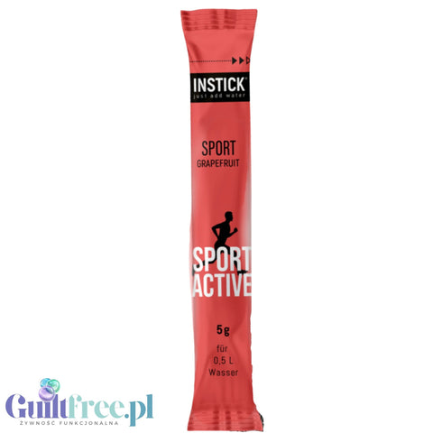 InStick Sport Active Grapefruit - rozpuszczalna saszetka smakowa do napojów bez cukru z witaminami i minerałami