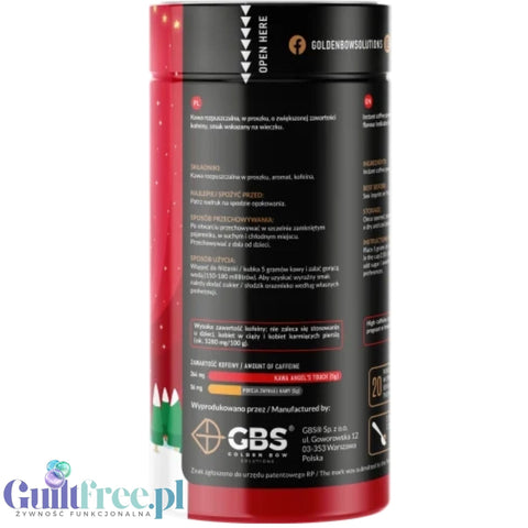 GBS Angel's Touch, Toffeenut 100g - flavored instant coffee with higher caffeine content without sugar