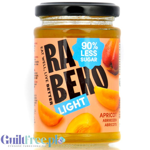 Rabeko Jam Light Apricot - low-sugar apricot jam, 90% less sugar