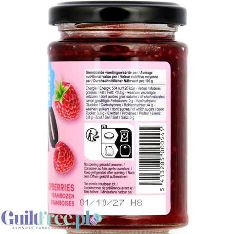 Rabeko Jam Light Raspberries - low-sugar raspberry jam, 94% less sugar