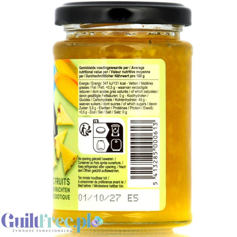 Rabeko Jam Light Exotic Fruits - niskosłodzony dżem z owoców tropikalnych 89% mniej cukru