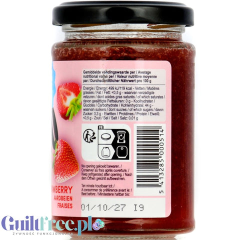 Rabeko Jam Light Strawberry - niskosłodzony dżem truskawkowy, 94% mniej cukru
