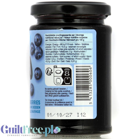 Rabeko Jam Light Blueberries - low-sugar blueberry jam, 94% less sugar