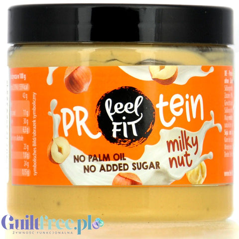 FeelFIT Protein Milky Nut - proteinowy krem mleczno - orzechowy 24% białka, bez oleju palmowego i cukru