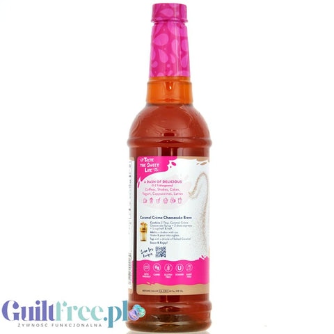 Jordan's Skinny Syrups Caramel Creme Cheesecake - syrop zero kalorii do kawy, smak Sernik Karmelowy