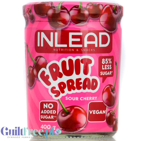 Inlead Fruit Spread Sour Cherry - wiśniowy dżem frużelina bez dodatku cukru tylko 47kcal