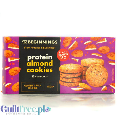 The Beginnings Protein Almond Cookies - vegan buckwheat and almond cookies, gluten-free and palm oil-free