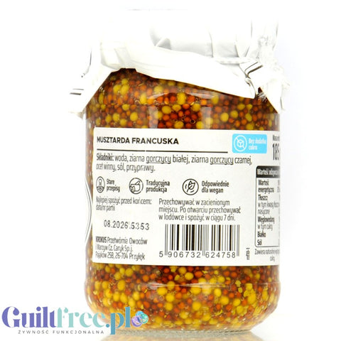 Krokus French coarse-grained mustard without added sugar, ketogenic