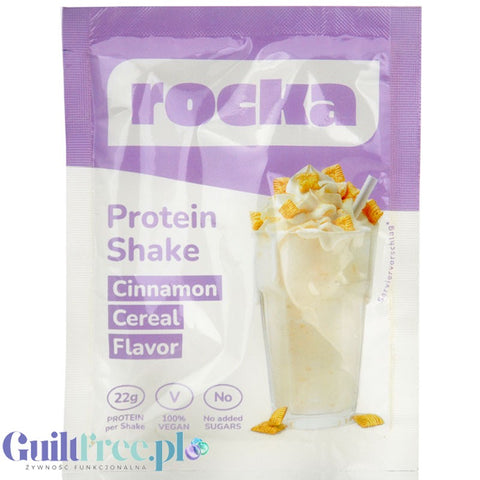 Rocka Nutrition Protein Shake Cinnamon Cereal 30g - vegan protein supplement, Cinnamon Cereal flavor