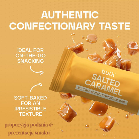 Bulk Powders Macro Munch Salted Caramel Protein Bar - protein bar, Salted Caramel flavor