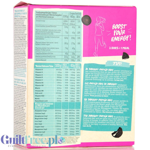 Damhert Regime Protein Bars Cookie 8 x 107kcal - batoniki ciasteczkowe w czekoladzie