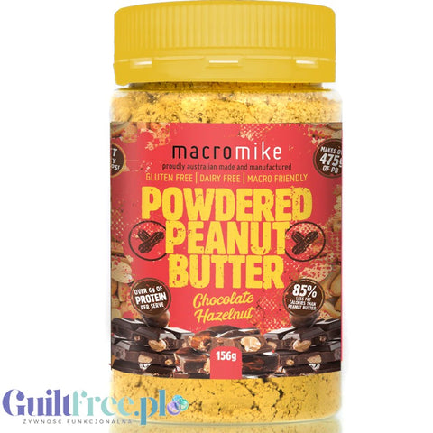Macro Mike Peanut Powder Chocolate Hazelnut - wegańskie proteinowe masło orzechowe w proszku 46g białka
