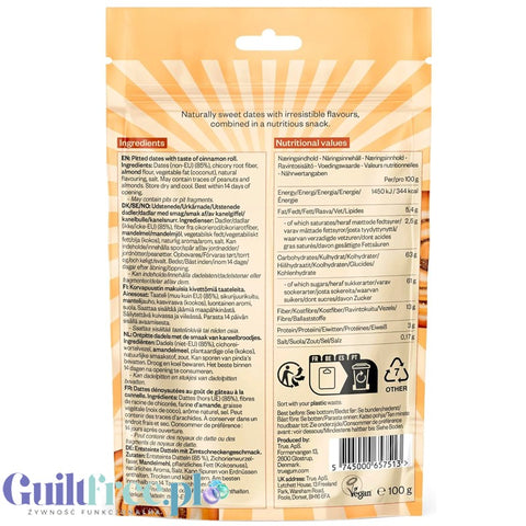True Dates Cinnamon Roll - daktyle nadziewane bez dodatku cukru z naturalnym aromatem cynamonki
