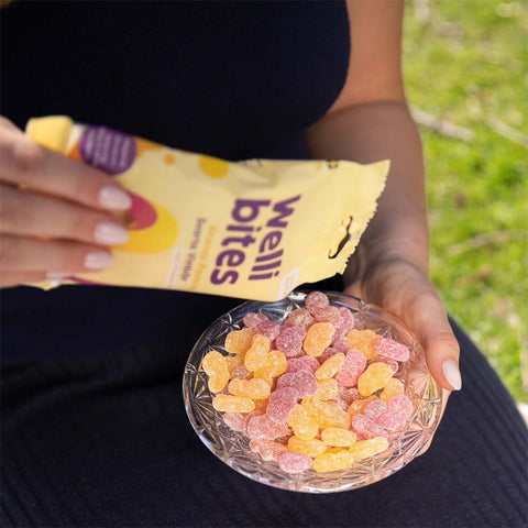Wellibites Pineapple-Passion & Blackcurrant - vegan sugar-free gummies, pineapple, passion fruit & blackcurrant flavor