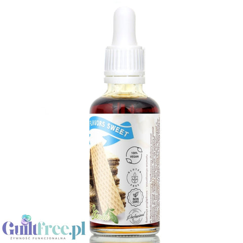 Funky Flavors Sweet Crispy Waffer STEVIA - sweet waffle drops with stevia, no sugar and no calories