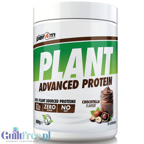 Per4m Plant Advanced Protein Chocotella 900g - vegan protein supplement without soy and gluten with MCT