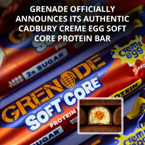 Grenade Soft Core Creme Egg - an extremely soft protein bar, limited edition UK, only 172kcal