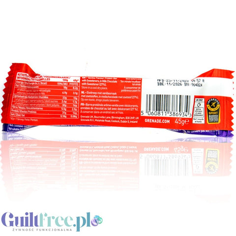 Grenade Soft Core Creme Egg - an extremely soft protein bar, limited edition UK, only 172kcal
