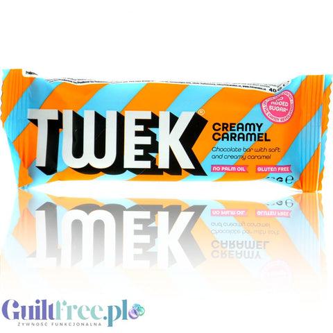Tweek Creamy Caramel Bar - soft sugar-free and gluten-free bar, Chocolate with caramel