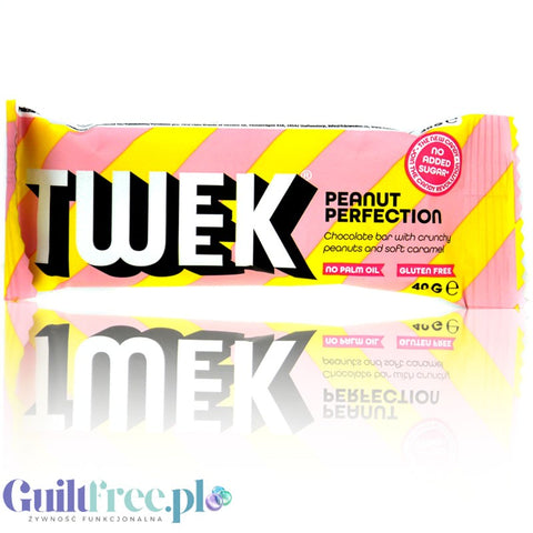 Tweek Peanut Perfection Bar – a soft chocolate bar with peanuts and caramel, sugar-free and gluten-free